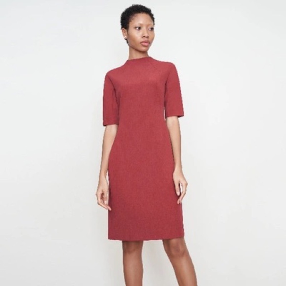 MM LAFLEUR // SZ 6 // The Farnoosh Dress, brick red // EUC // retail $260